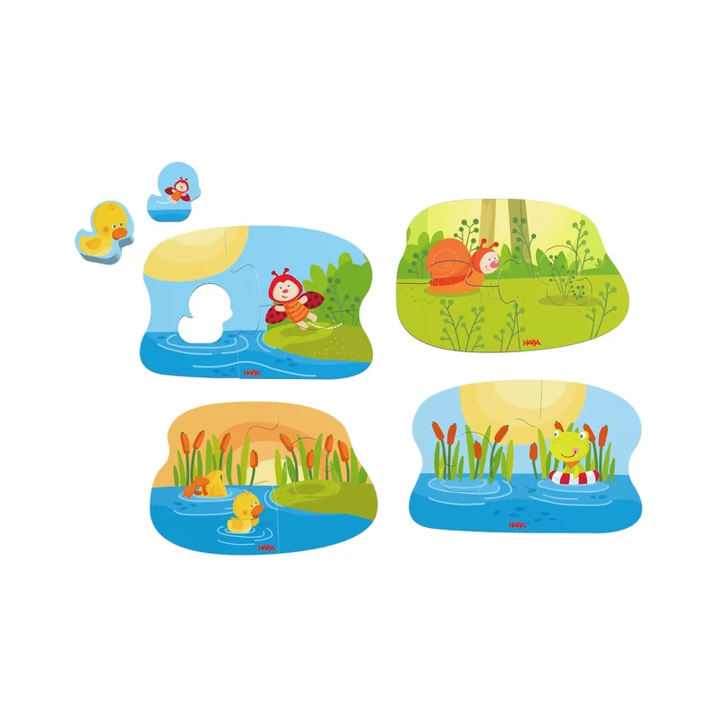 HABA 4 erste Puzzles – Tierkinder Lernpuzzle ab 2 Jahren
