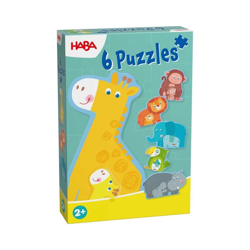 HABA 6 erste Puzzles – Tierfamilie Puzzle ab 2 Jahren