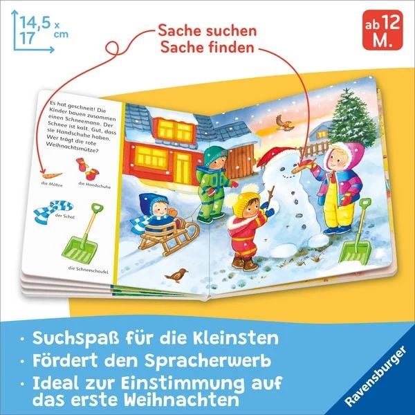 Mein erstes Sachen suchen: Frohe Weihnachten – Pappbilderbuch
