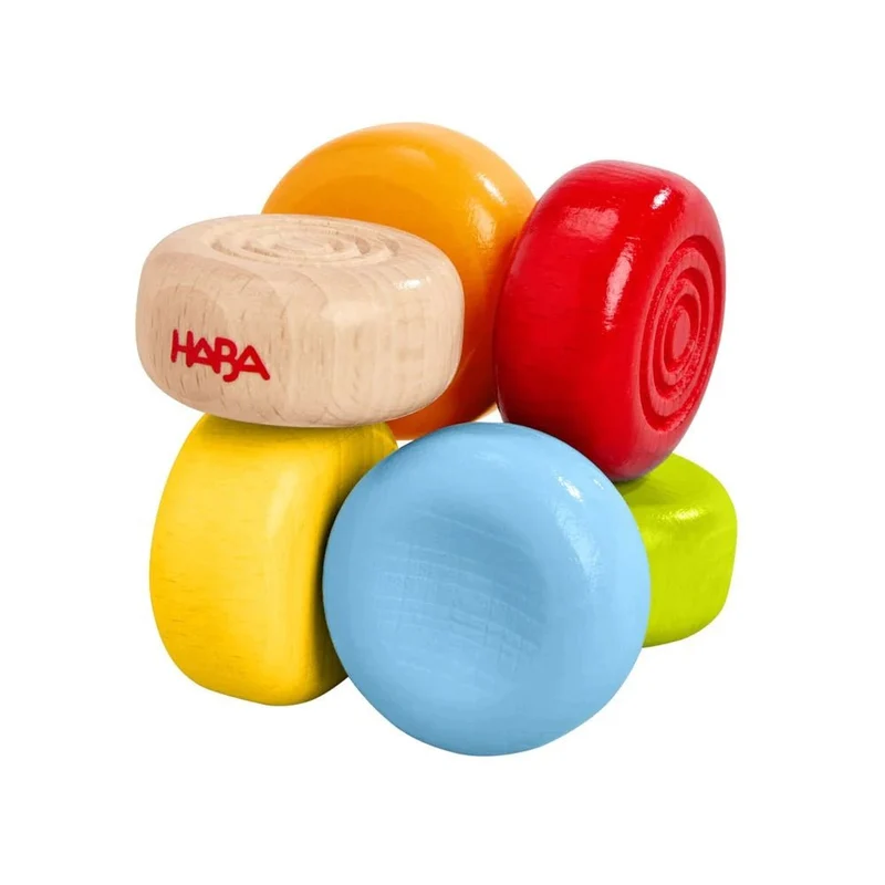 HABA Greifling Drops – Buntes Holzspielzeug für Babys