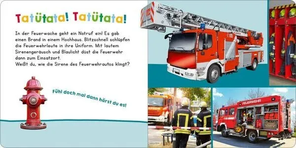 Hör mal rein, wer kann das sein? – Meine ersten Fahrzeuge Sound- und Fühlbuch