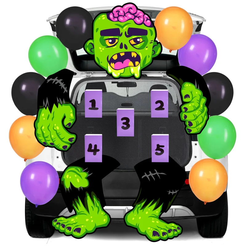 Halloween Trunk or Treat Kit Zombie Toss Game Theme Decorations
