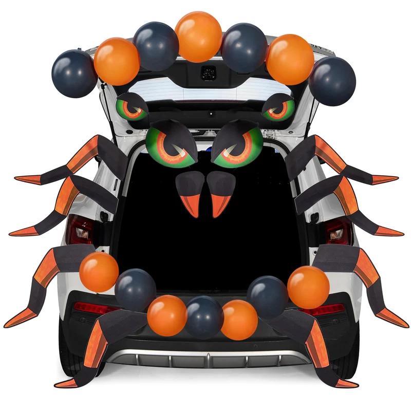 Halloween Trunk Or Treat Car Decorations Kit for SUV Spider Design
