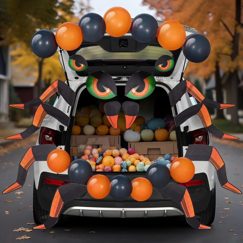 Halloween Trunk Or Treat Car Decorations Kit for SUV Spider Design