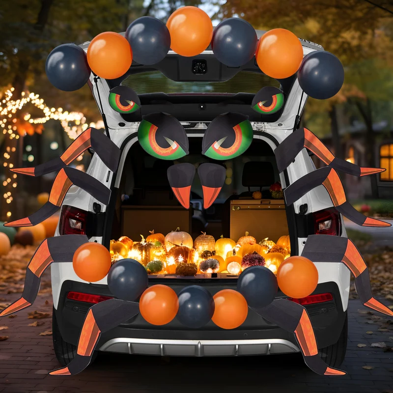 Halloween Trunk Or Treat Car Decorations Kit for SUV Spider Design