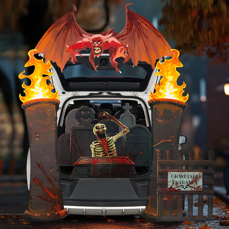 Halloween Cemetery Trunk or Treat Car Decorations Kit