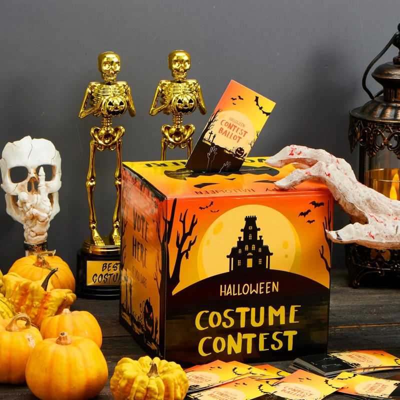 Halloween Costume Contest Ballot Card Box