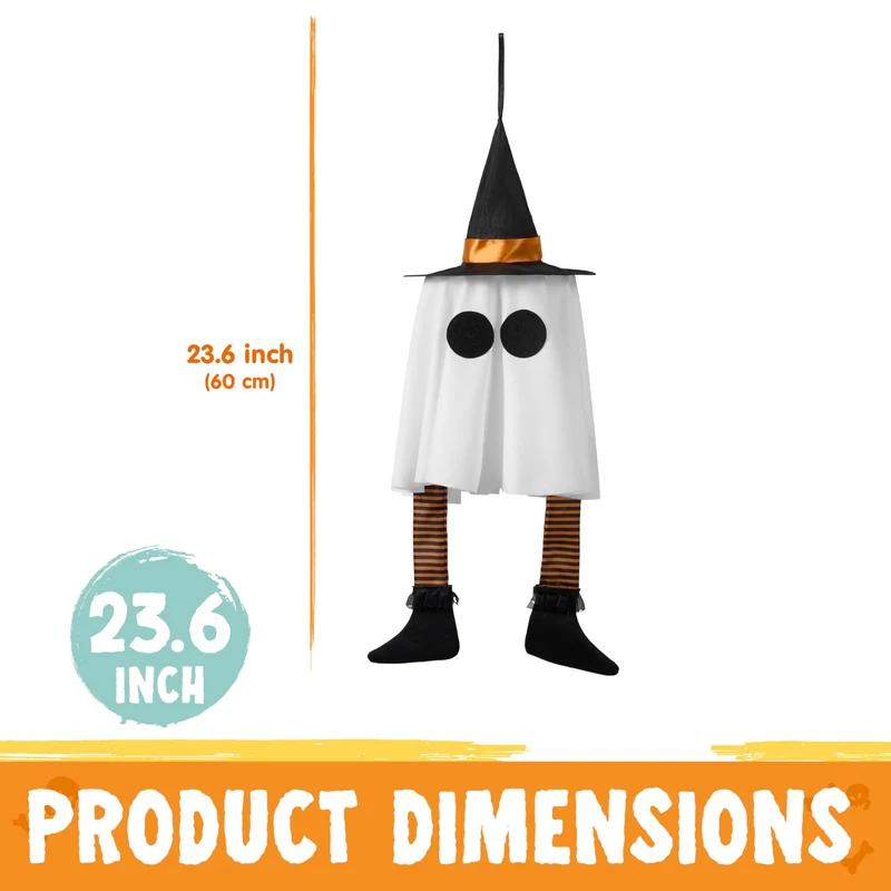 23.6'' 3PCS Halloween Hanging Ghosts Decorations Outdoor