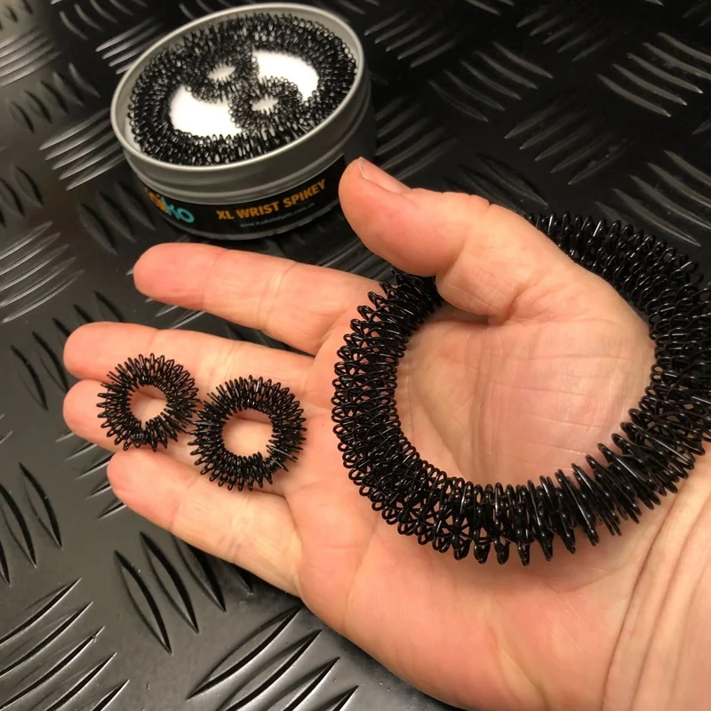 BLACK Set: Wrist & Finger Spikey Combo 3 pack