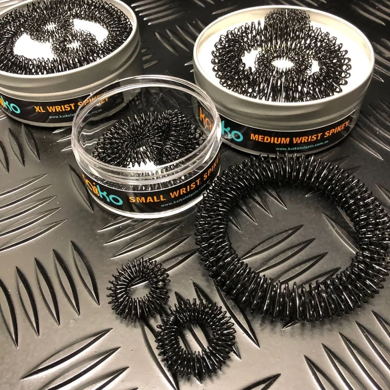 BLACK Set: Wrist & Finger Spikey Combo 3 pack