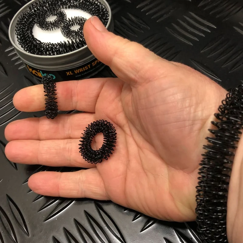 BLACK Set: Wrist & Finger Spikey Combo 3 pack