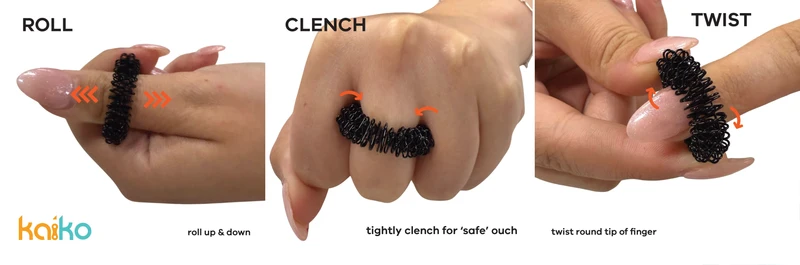 Finger Spikey Set of 10 - includes Fidget Keyring