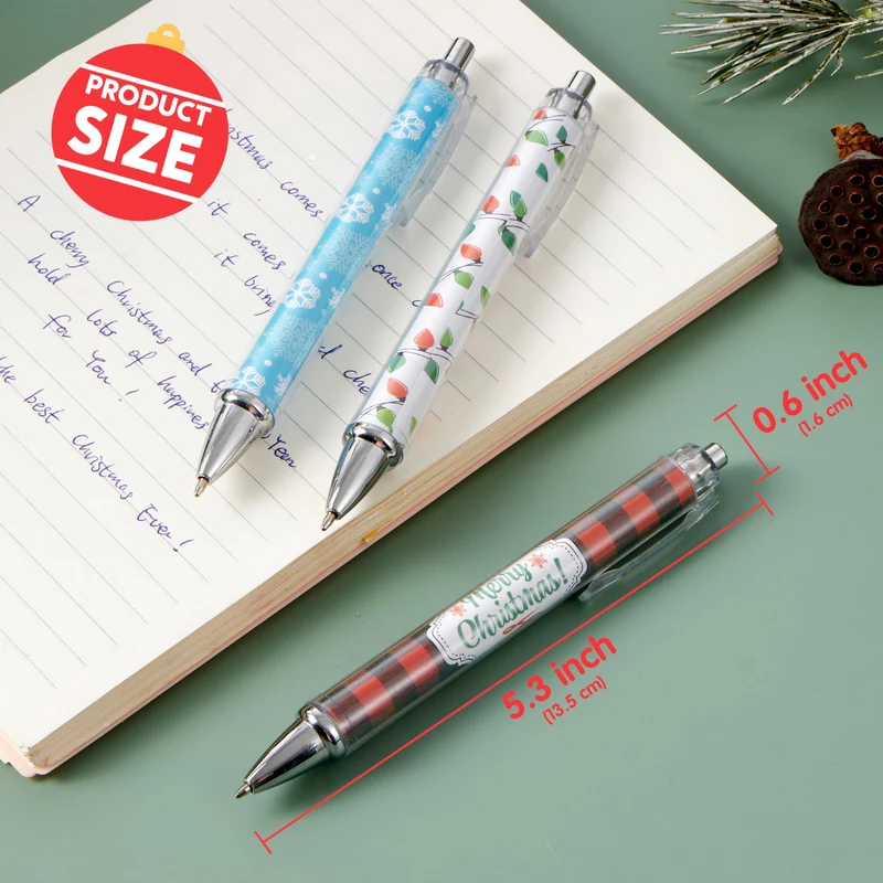 24 PCS Christmas Ballpoint Pens Bulk