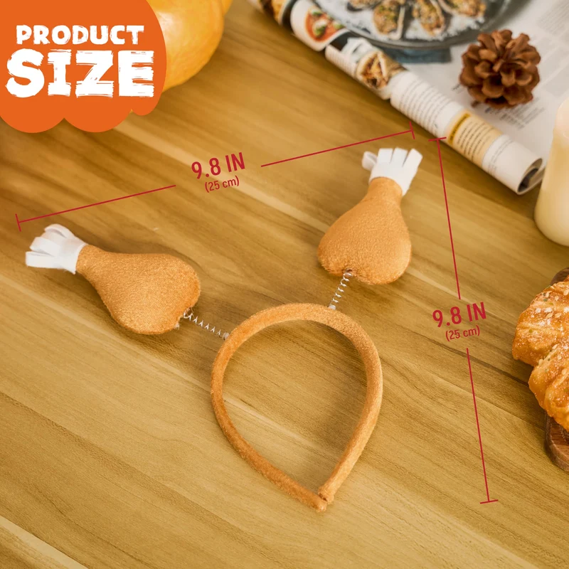 3 Pcs Thanksgiving Turkey Leg Headbopper Accessories