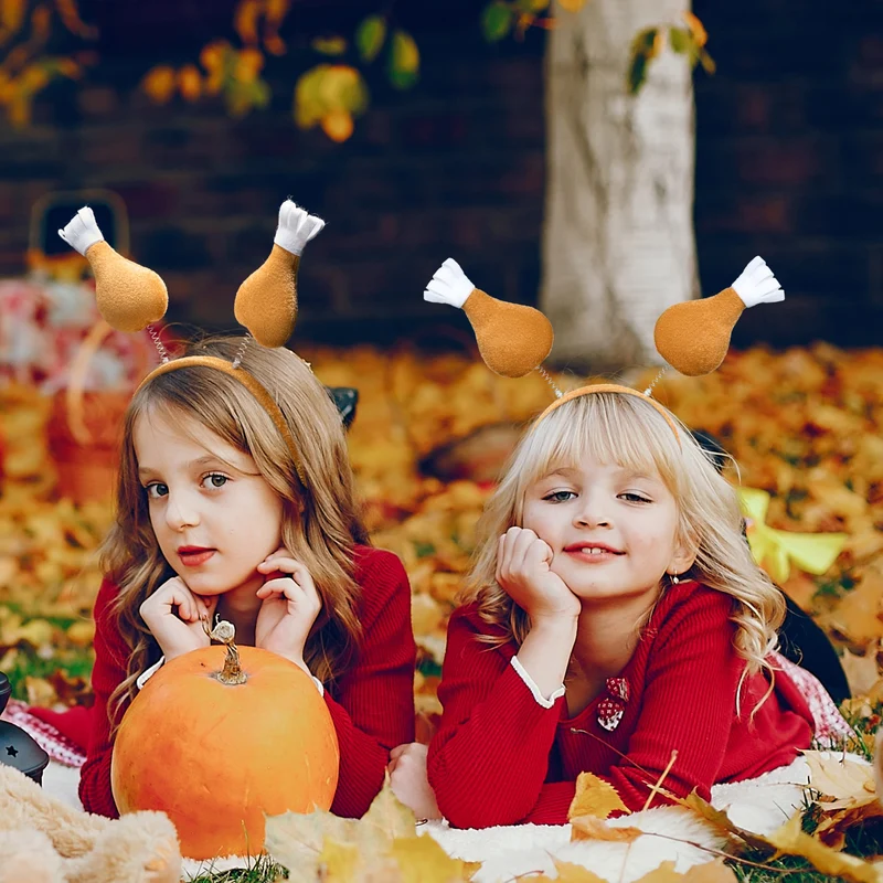 3 Pcs Thanksgiving Turkey Leg Headbopper Accessories