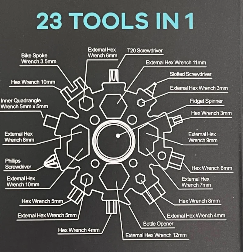 Multi Tool Oil Slick Spinner - 23 tools in 1