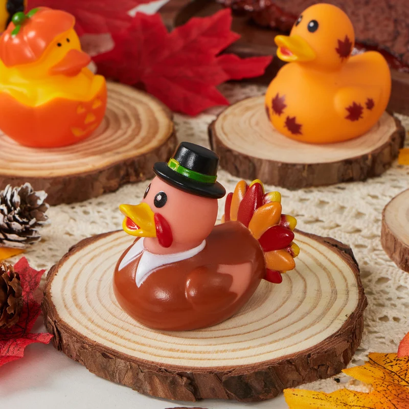 18PCS Thanksgiving Rubber Ducks for Boys Girls Kids & Toddlers