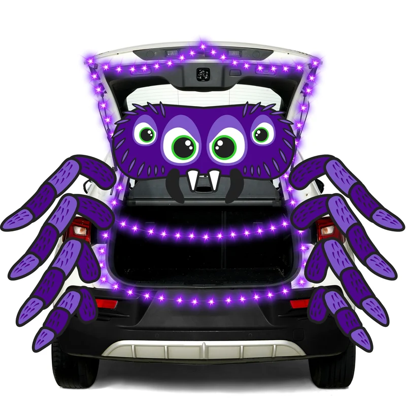 Halloween Trunk or Treat Car Decorations Kit Spider Theme
