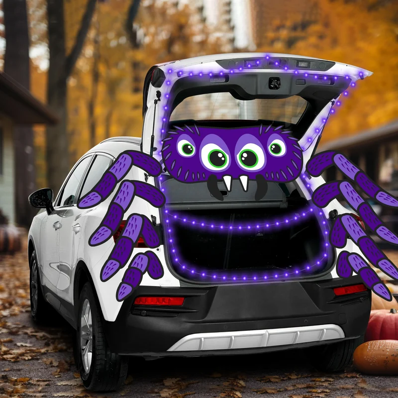 Halloween Trunk or Treat Car Decorations Kit Spider Theme