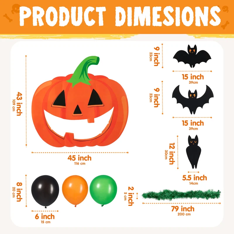 Halloween Pumpkin Car Decorations Kit with Pumpkin