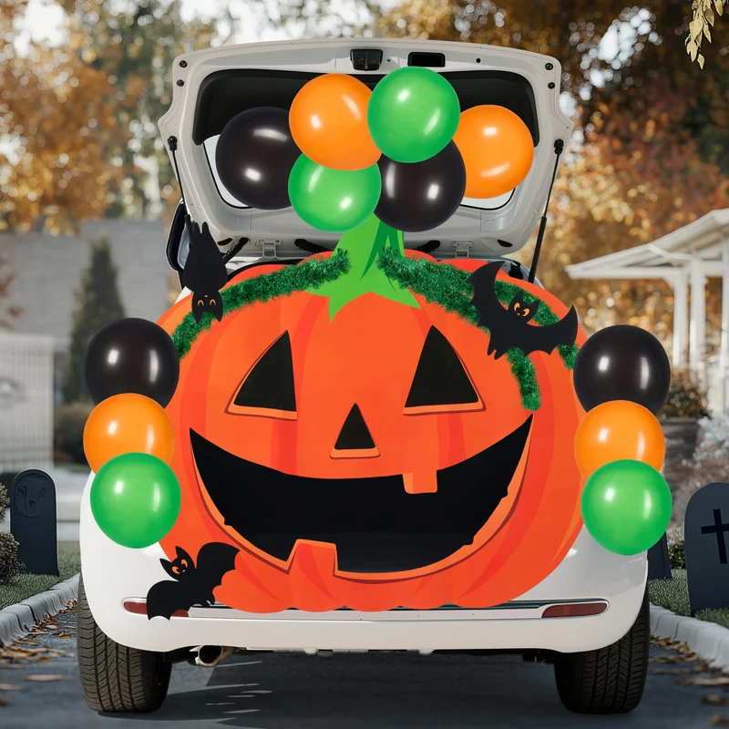 Halloween Pumpkin Car Decorations Kit with Pumpkin