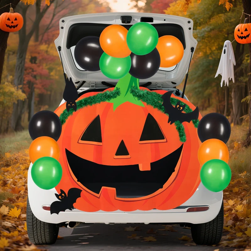 Halloween Pumpkin Car Decorations Kit with Pumpkin