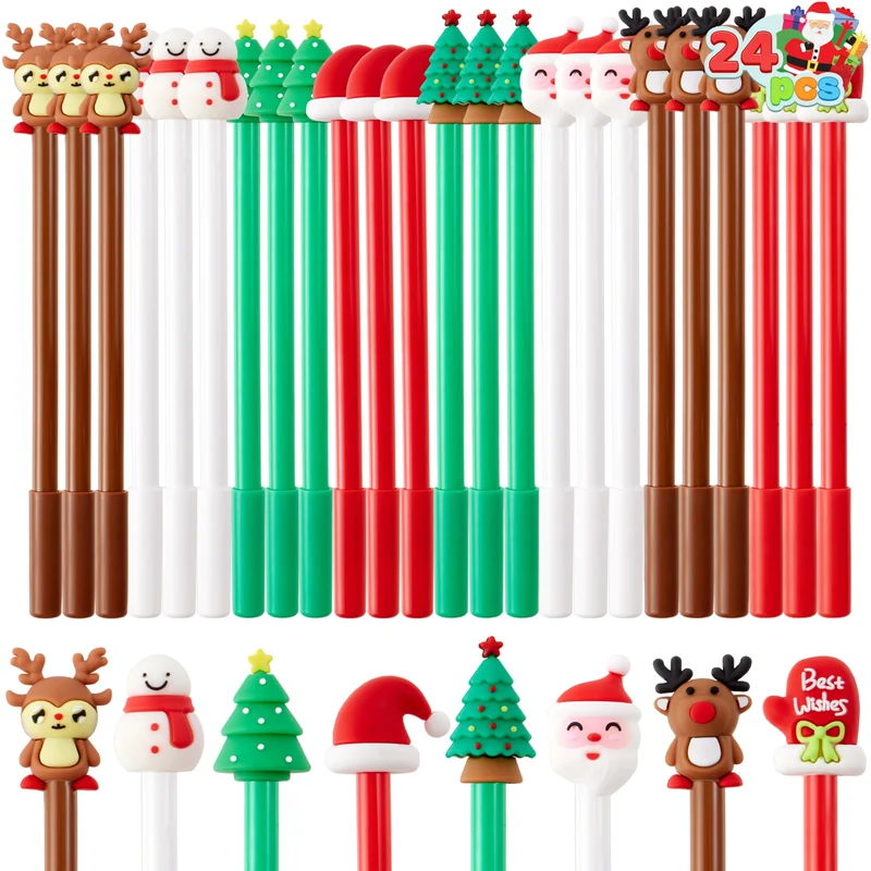 24 PCS Christmas Fun Pens Bulk