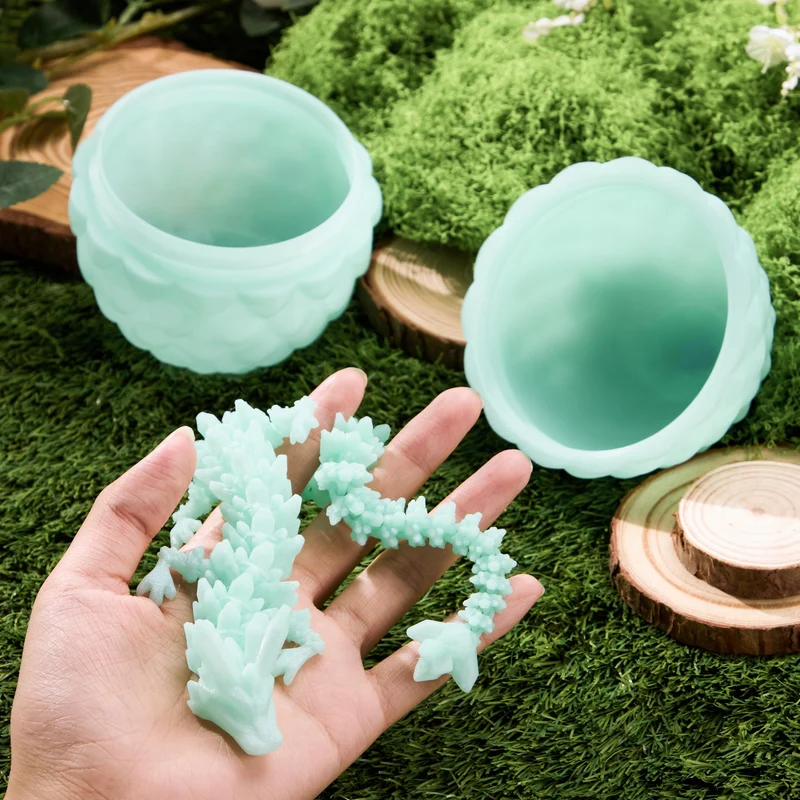 3D Printed Dragon Eggs with 12" Laser Glow Dragon Inside