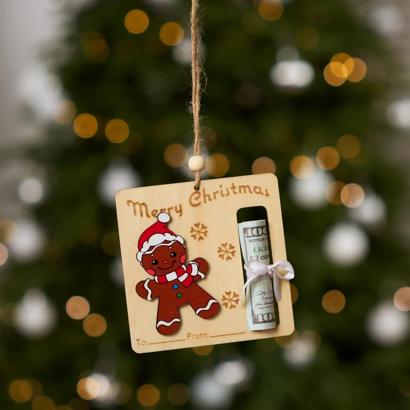 8 Pcs Christmas Money Holders for Cash Ornaments, Card Holder Display for Christmas Party Decorations