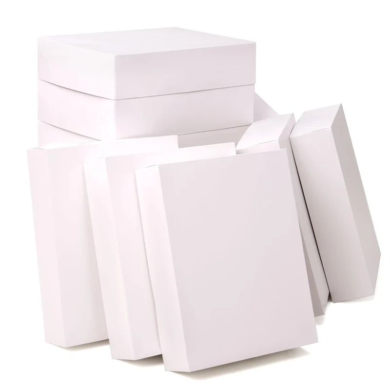12PCS 17" x 13" x 4" Christmas Large Gift Boxes with Lids for Presents