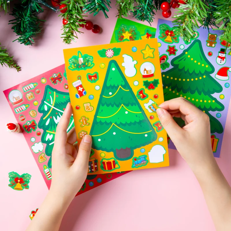 36 Pcs Christmas Tree Stickers Make Your Own Xmas Stocking Stuffers
