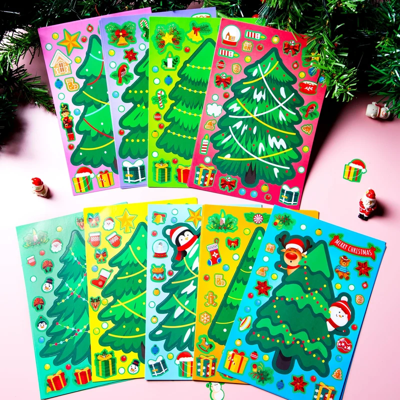 36 Pcs Christmas Tree Stickers Make Your Own Xmas Stocking Stuffers