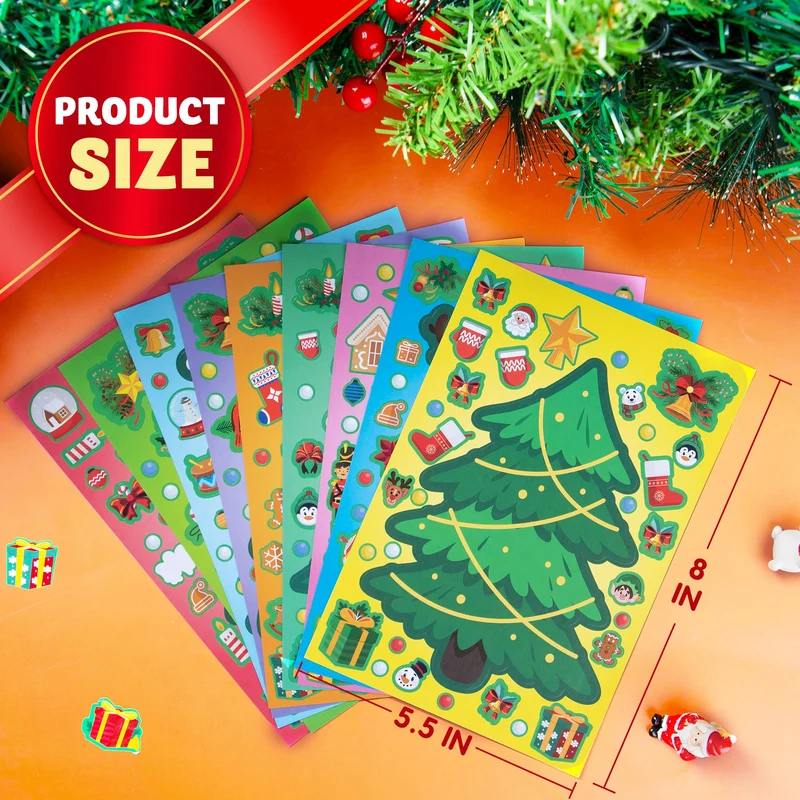 36 Pcs Christmas Tree Stickers Make Your Own Xmas Stocking Stuffers