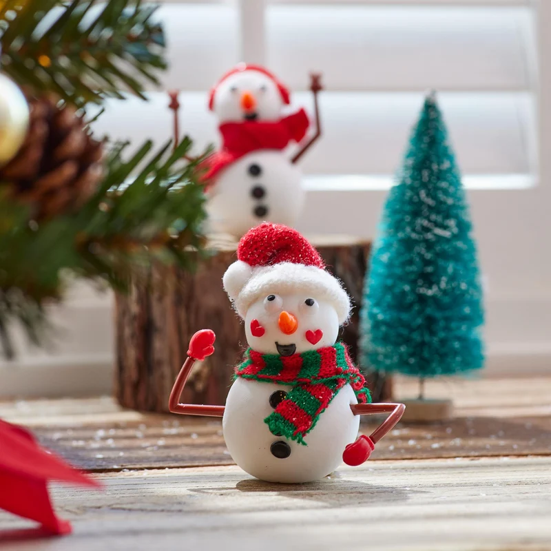 Christmas Build Your Snowman Craft Kit, 12 Pack DIY Snowman Craft Kit