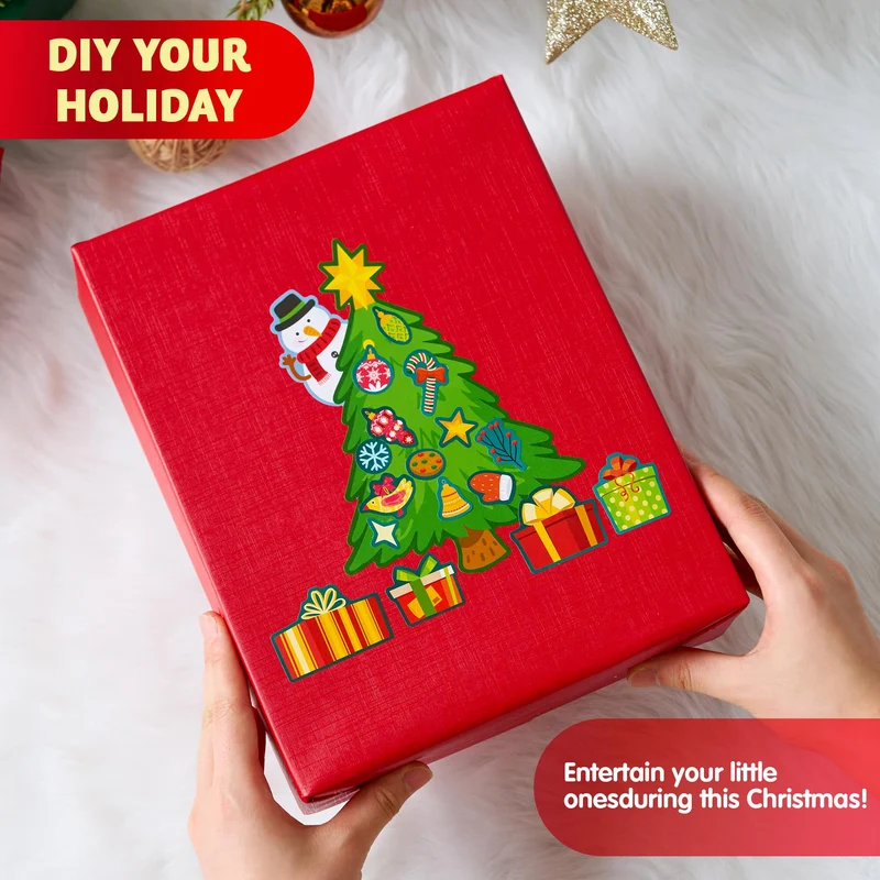 48 Pcs Christmas Sticker Sheets, Christmas Craft Supplies for Kids