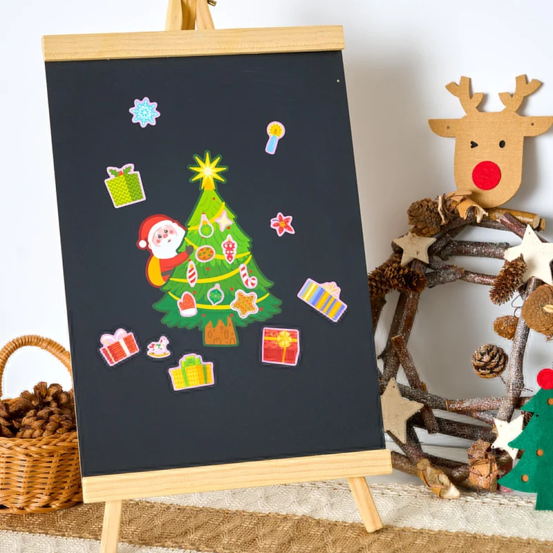 48 Pcs Christmas Sticker Sheets, Christmas Craft Supplies for Kids