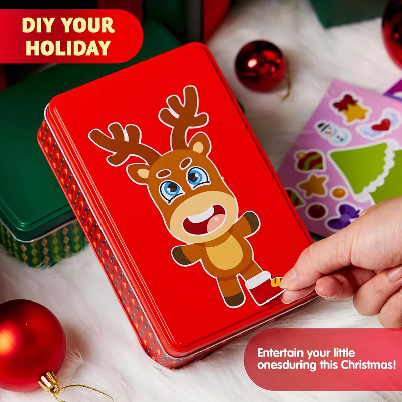 24 Pcs Christmas Make-a-face Stickers