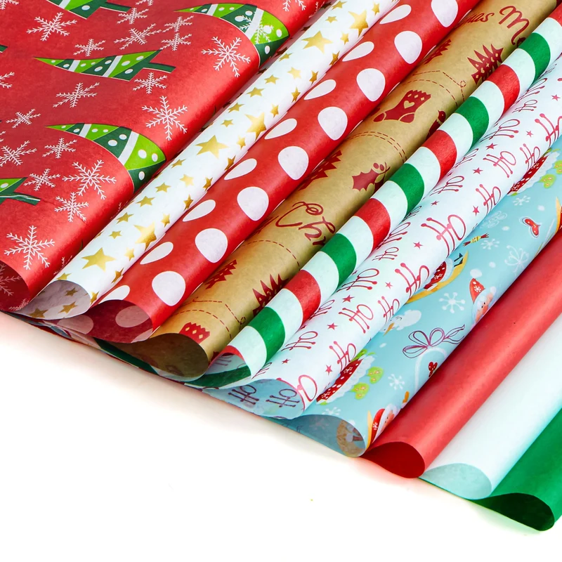 150 Sheets Christmas Tissue Paper Assorted Design