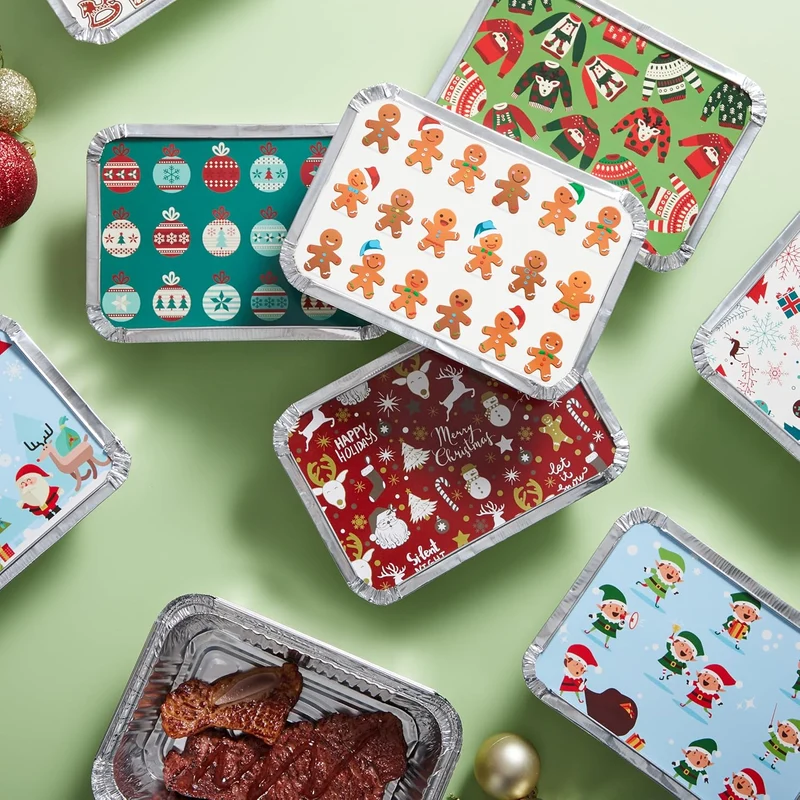 48 Pcs Christmas Cookie Tins with Lids for Gift Giving