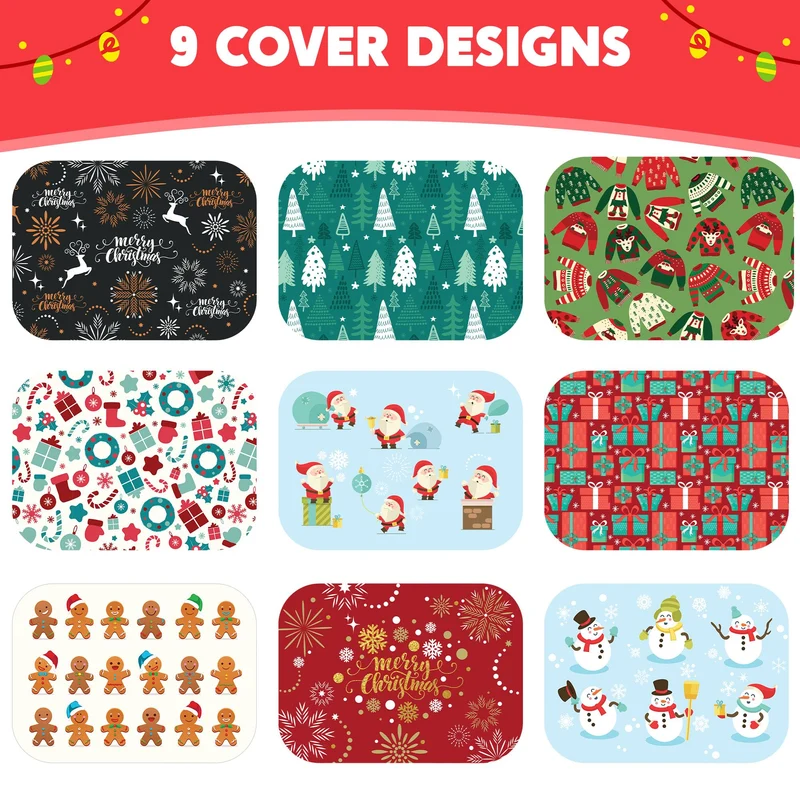 36 Pieces Christmas Foil Containers with Lid