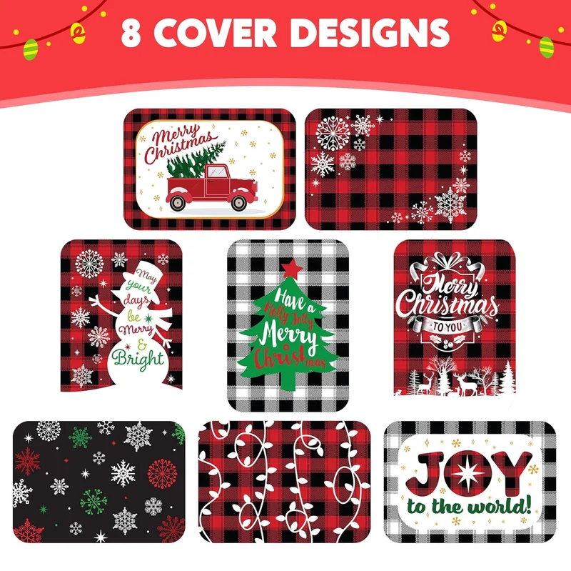 24-Piece Rectangular Holiday/Christmas Foil Containers with Lids