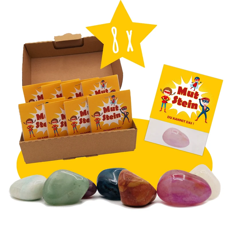 8er Set Mutmachstein