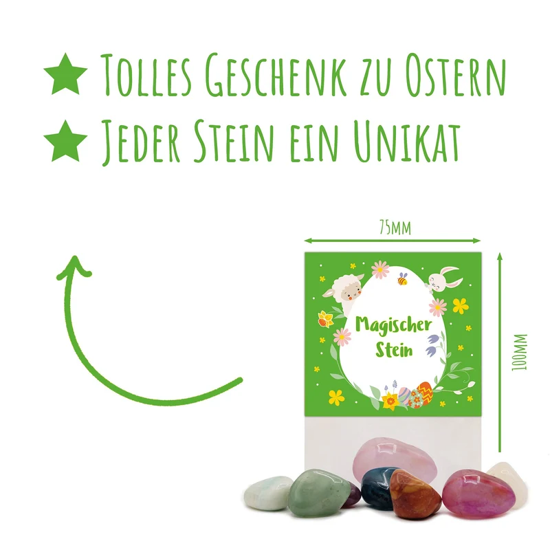 8er Set Glückssteine Ostern