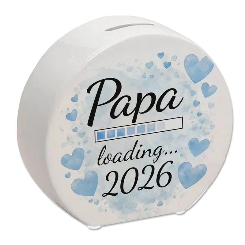 Papa loading... 2026 Spardose für werdende Väter