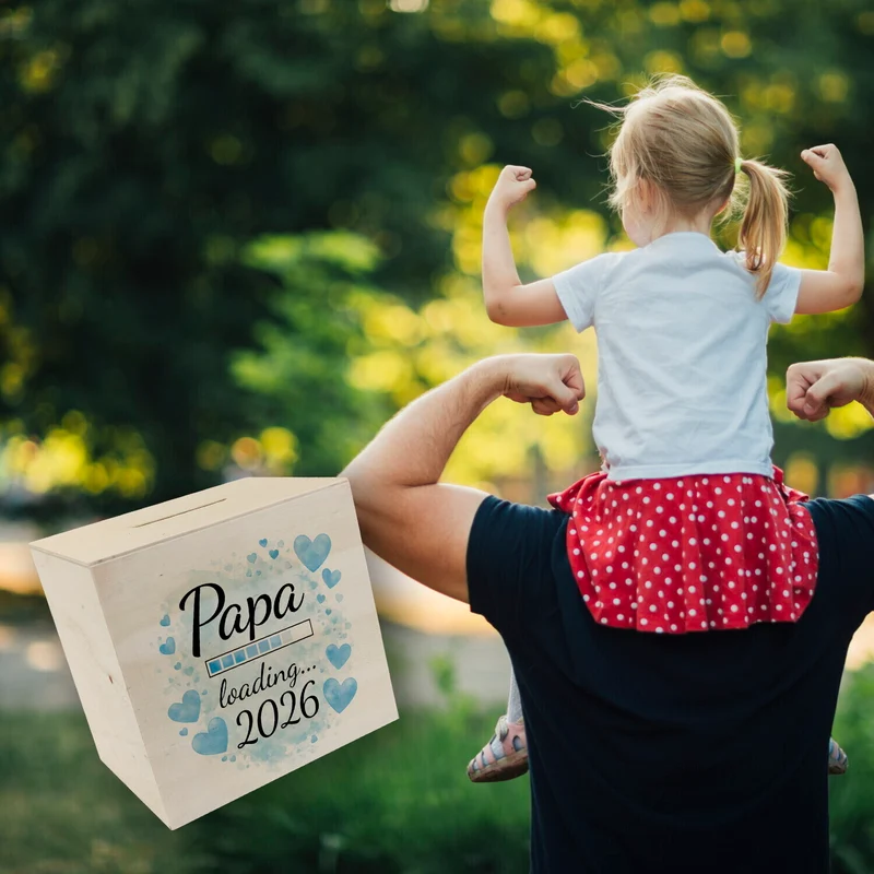 Papa loading... 2026 Spardose für werdende Väter