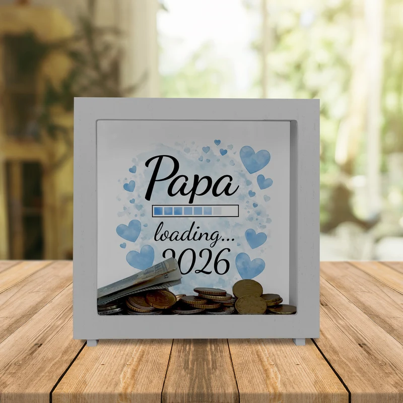 Papa loading... 2026 Spardose für werdende Väter