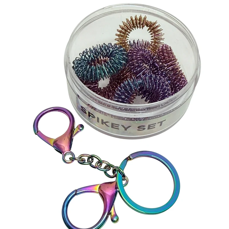 Finger Spikey Set of 10 - includes Fidget Keyring