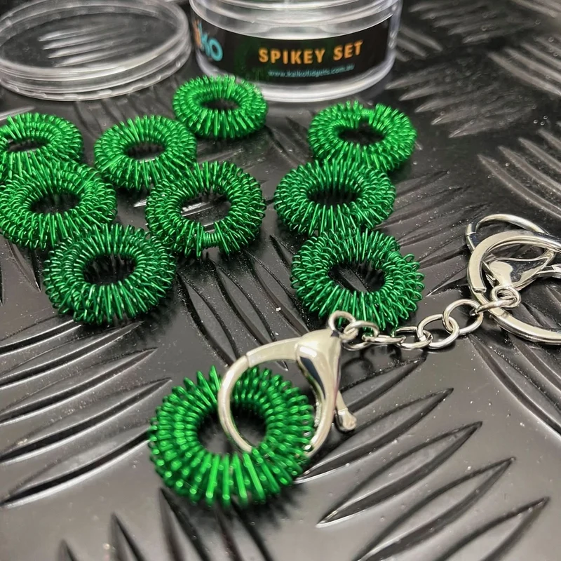 Finger Spikey Set of 10 - includes Fidget Keyring