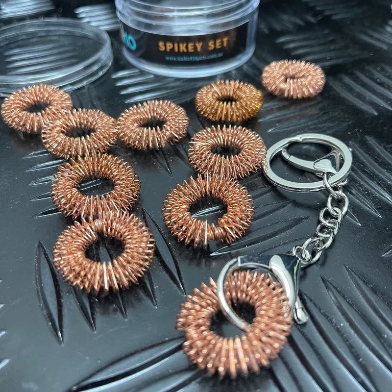 Finger Spikey Set of 10 - includes Fidget Keyring