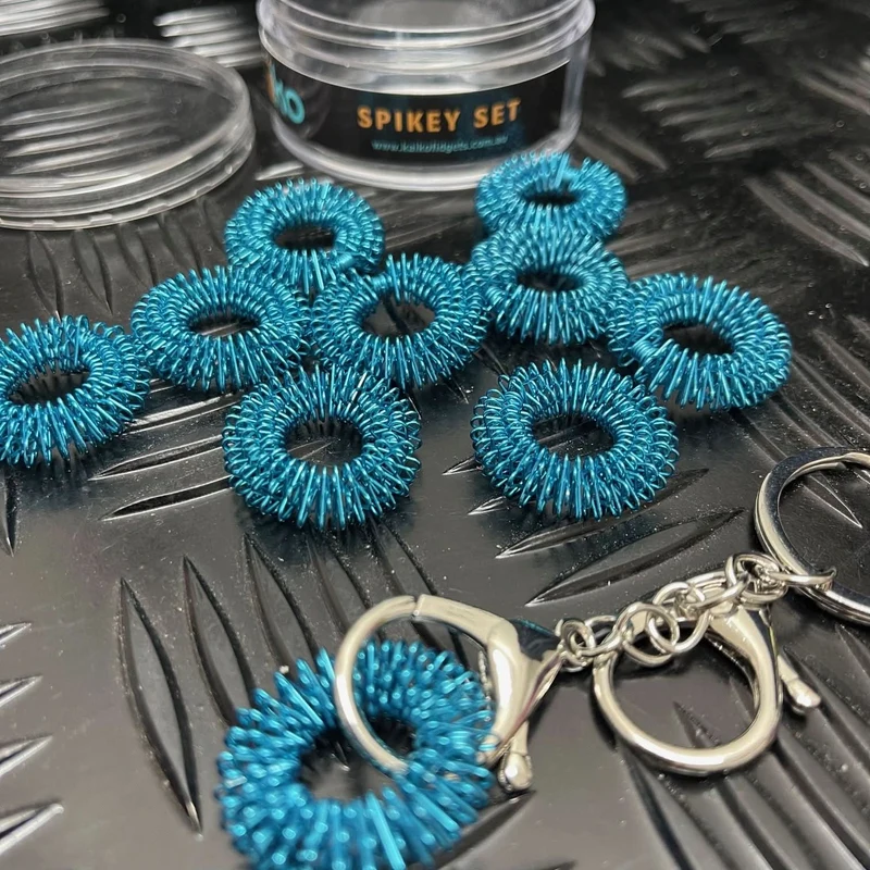 Finger Spikey Set of 10 - includes Fidget Keyring